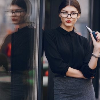 woman vaping