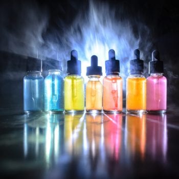 vape bottles and vapour