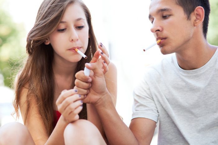 teenagers smoking